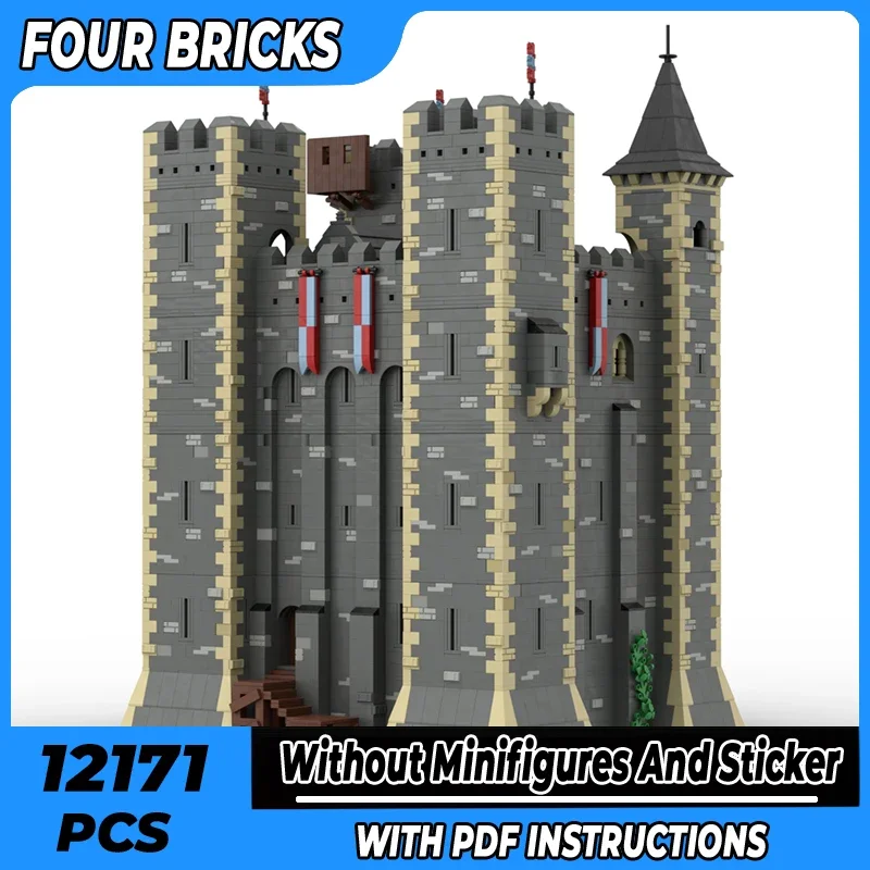 

Moc Building Bricks Fortress Model Luxury Knight Castle Technology Modular Blocks Holiday Gifts Toys For Children DIY Assembly
