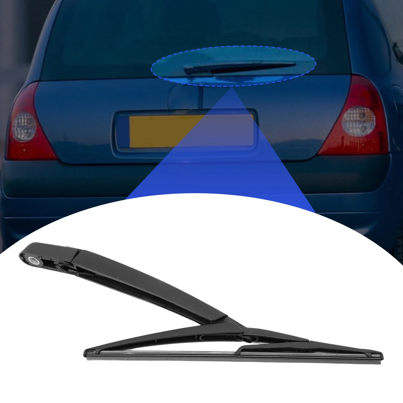Para Clio 2 1998-2004 Brazo y Escobilla del Limpiaparabrisas Trasero Todos los Modelos y Motores: 3 y 5 Brazos con Escobilla del Limpiaparabrisas Trasero # 7701045207