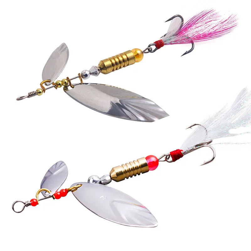 1 PC Fishing Lure Flat Paillette Sinking Wobbler Fishing Bait 6.7g 6cm Reflective Whisker Artificial Fishing Bait