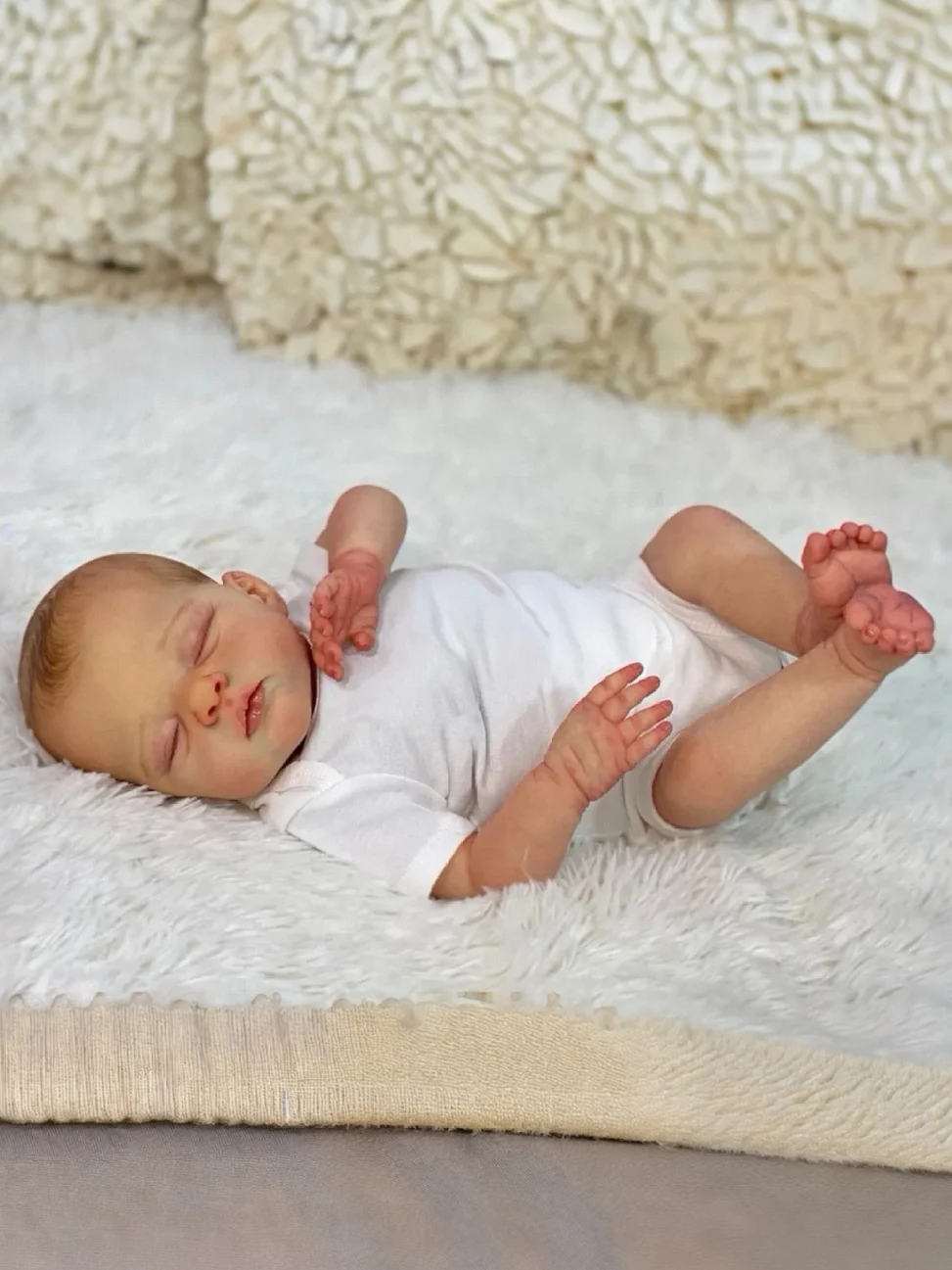 コケラ 20インチ/50cm 本物そっくりのベビードール 本物のような柔らかい手触りの赤ちゃん  リアルなシリコン製のリボーンドール 手描きの髪付き