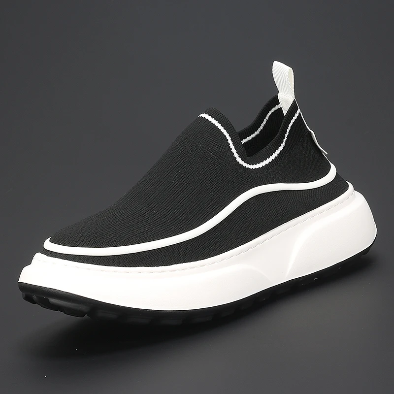 

New Fashion Network Cloth Shoes Breathable Comfortable Black Casual Shoes Simple Low-top Board Shoes with Men's Fashion Shoes