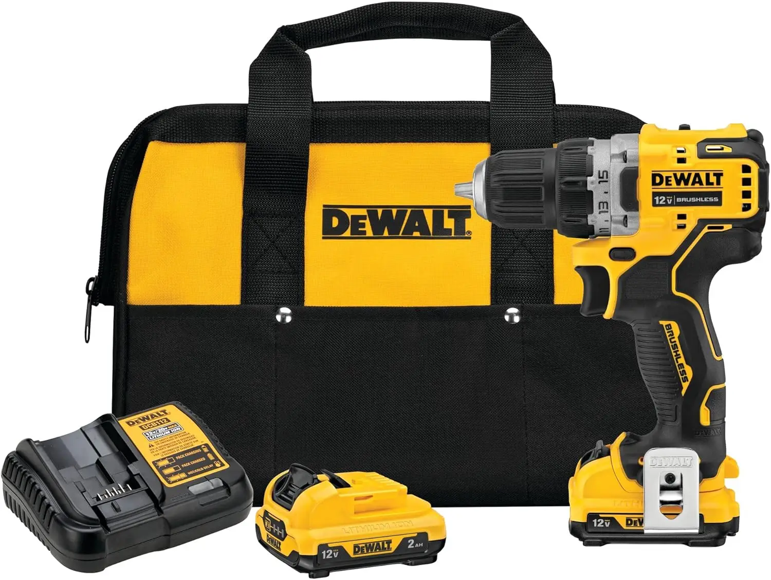 DEWALT XTREME 12V MAX* Cordless Drill/Driver Kit, 3/8-Inch (DCD701F2)