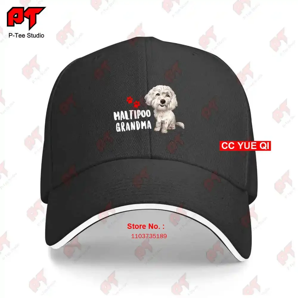 Maltipoo abuela diseño perfecto para perros caniche maltés mamá gorras de béisbol gorra de camión 6QPF