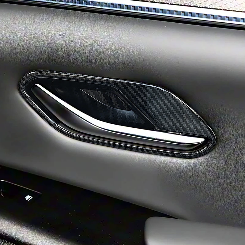 

Carbon Fiber Color Door Handle Bowl Frame Decoration Cover Trim For BYD Song Pro 2025 Car Styling Interior Accessories