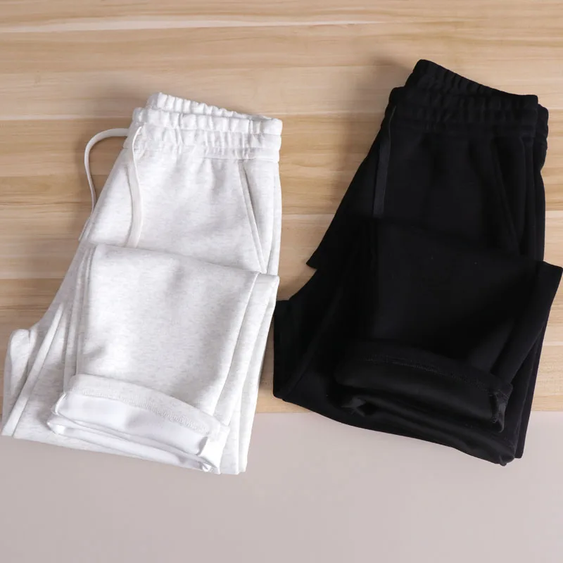 

Мягкие удобные мужские повседневные прямые брюки, осенние однотонные спортивные штаны свободного покроя, модные универсальные брюки для отдыха