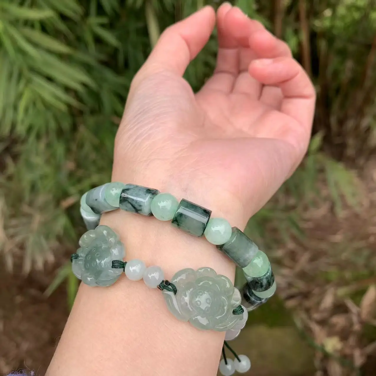Natural Burma Jade Bracelet for women Myanmar Jadeite Green Real ACCESSORI GIFT BEAD DROPSHIP JEWELRI FASHION