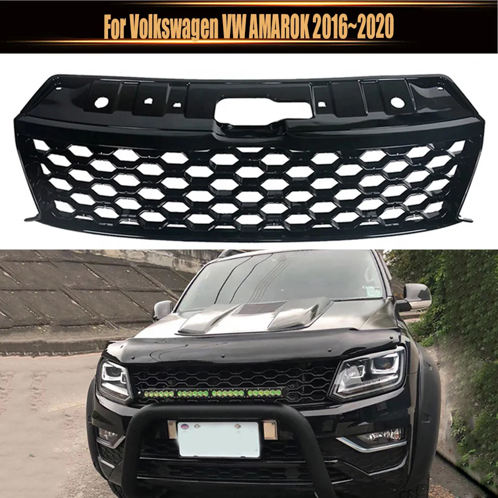 

Upper Bumper Grilles Hood Mesh Cover Grills Car Modified Front Racing Grille For Volkswagen VW AMAROK 2016~2020