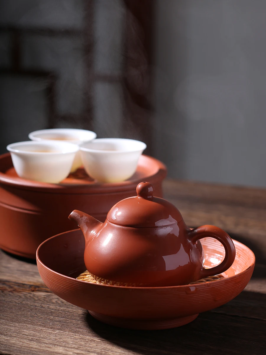 115ml Chaozhou Zhuni Red Mud Teapot Handmade Purple Clay Tea Pots Chinese Kongfu Teaware With Ball Hole Filtration Pot