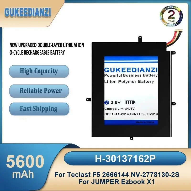 

H-30137162P Аккумулятор для ноутбука большой емкости 5600 мАч для Teclast F5 2666144 NV-2778130-2S для JUMPER Ezbook X1