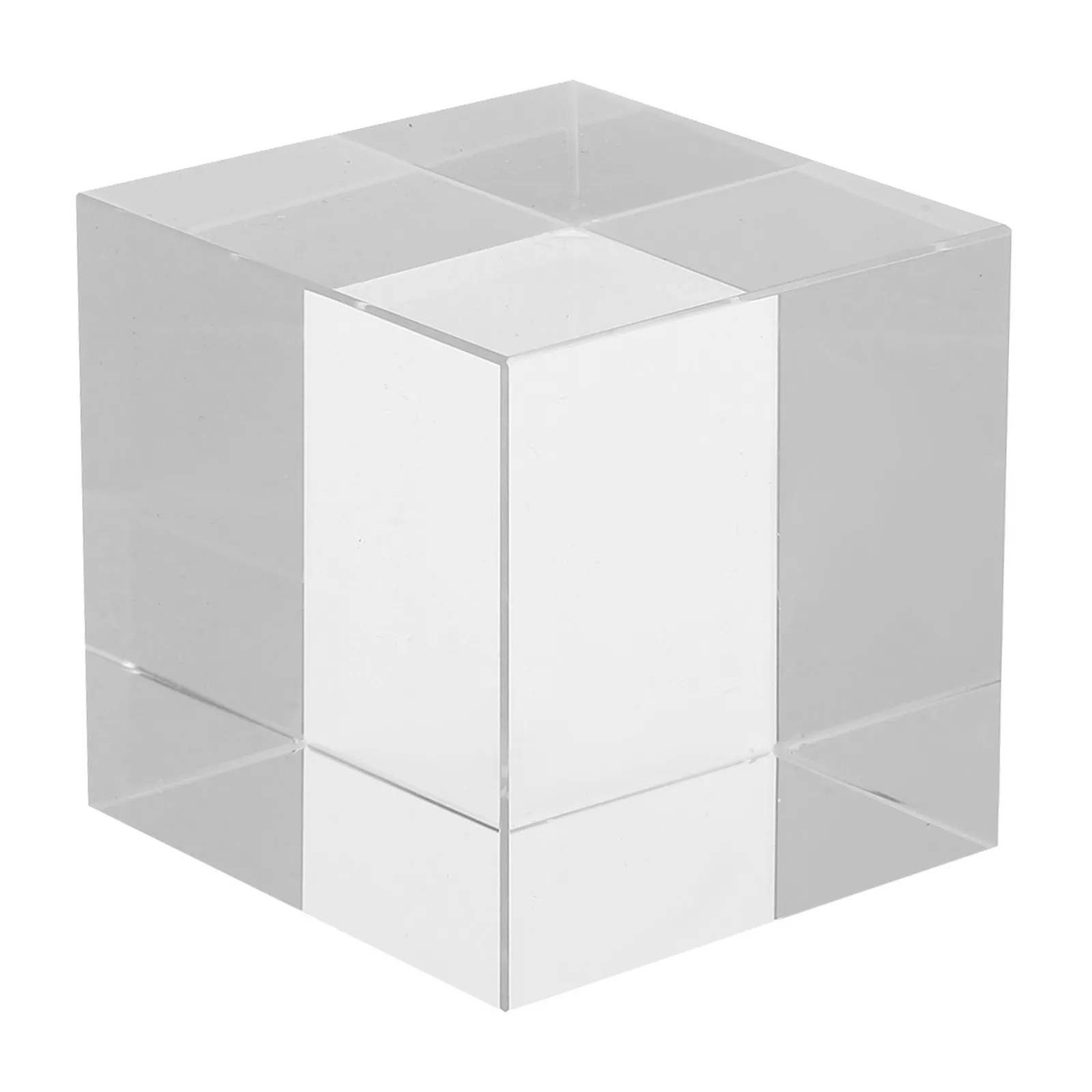 

Transparent Square Glass Paperweight Crystal Clear Heavy Desktop Block for Writing Painting Calligraphy Office Home Decor Craft