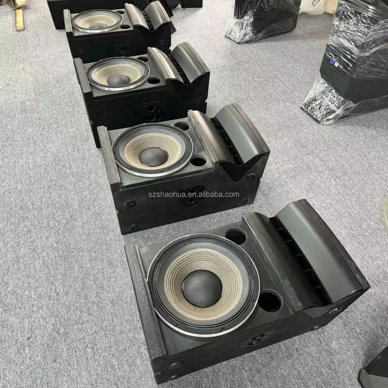 NewVrx 932 speaker Tunggal 12 inci, sistem suara audio profesional, speaker bertenaga luar ruangan, kabel aktif