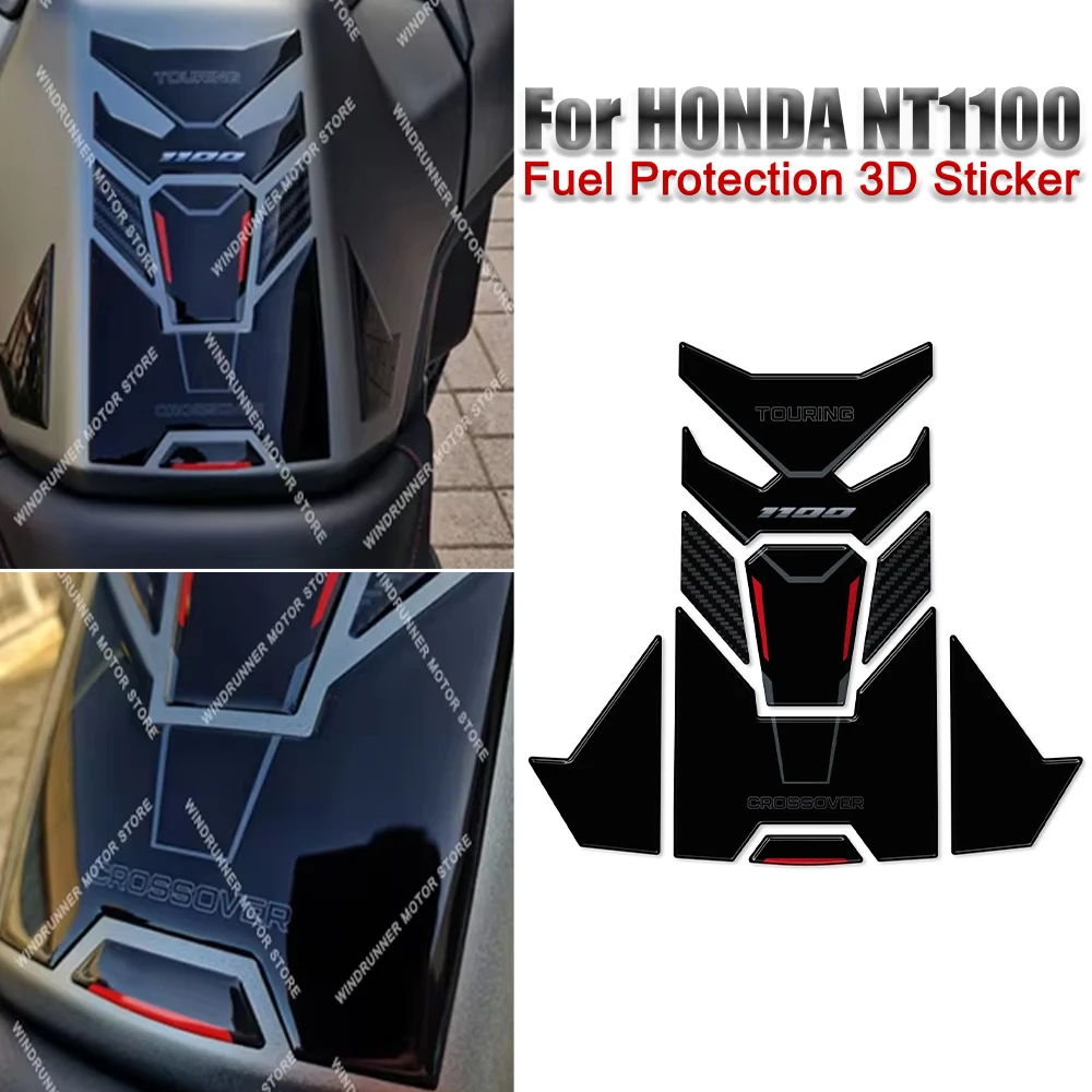 For Honda NT1100 nt1100 Motorcycle Accessories Motorcycle Fuel Protection 3D Sticker Waterproof Decorative Sticker