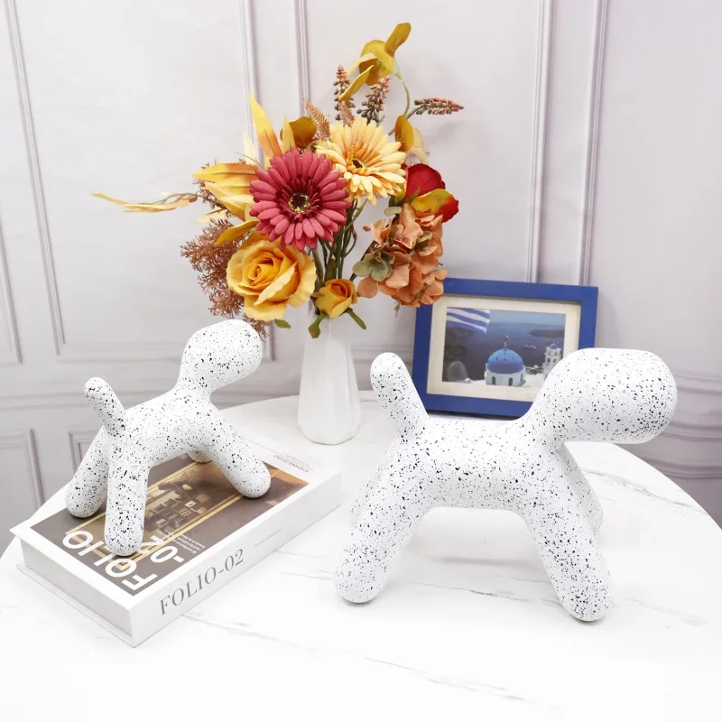 Spotted Balloon Dog Abstract Home Entrance Decoration Modern Minimalist Nordic Style TV Wine Cabinet Coffee Shop Decoration