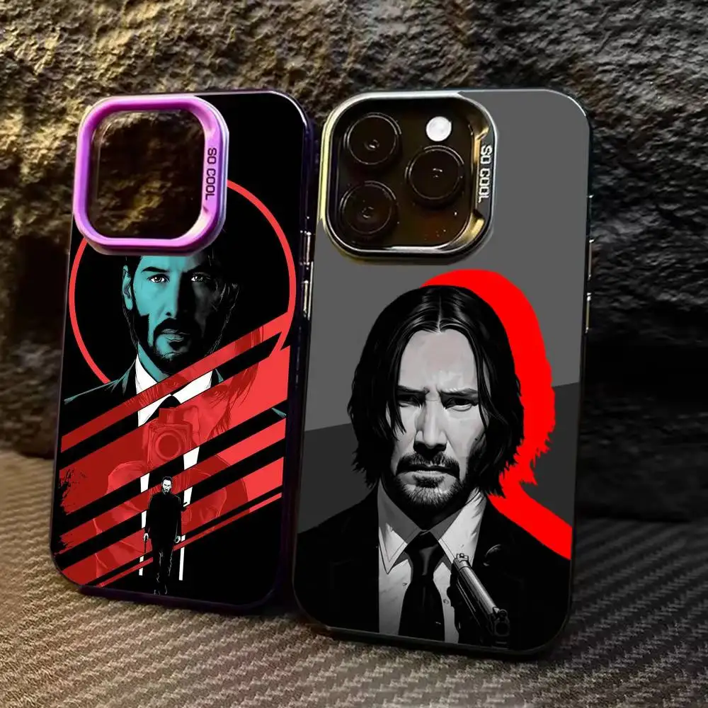 

Classic films John wick Phone Case For iPhone 17,16,15,14,13,12,11,Pro Max,Plus Candy Silver Cover