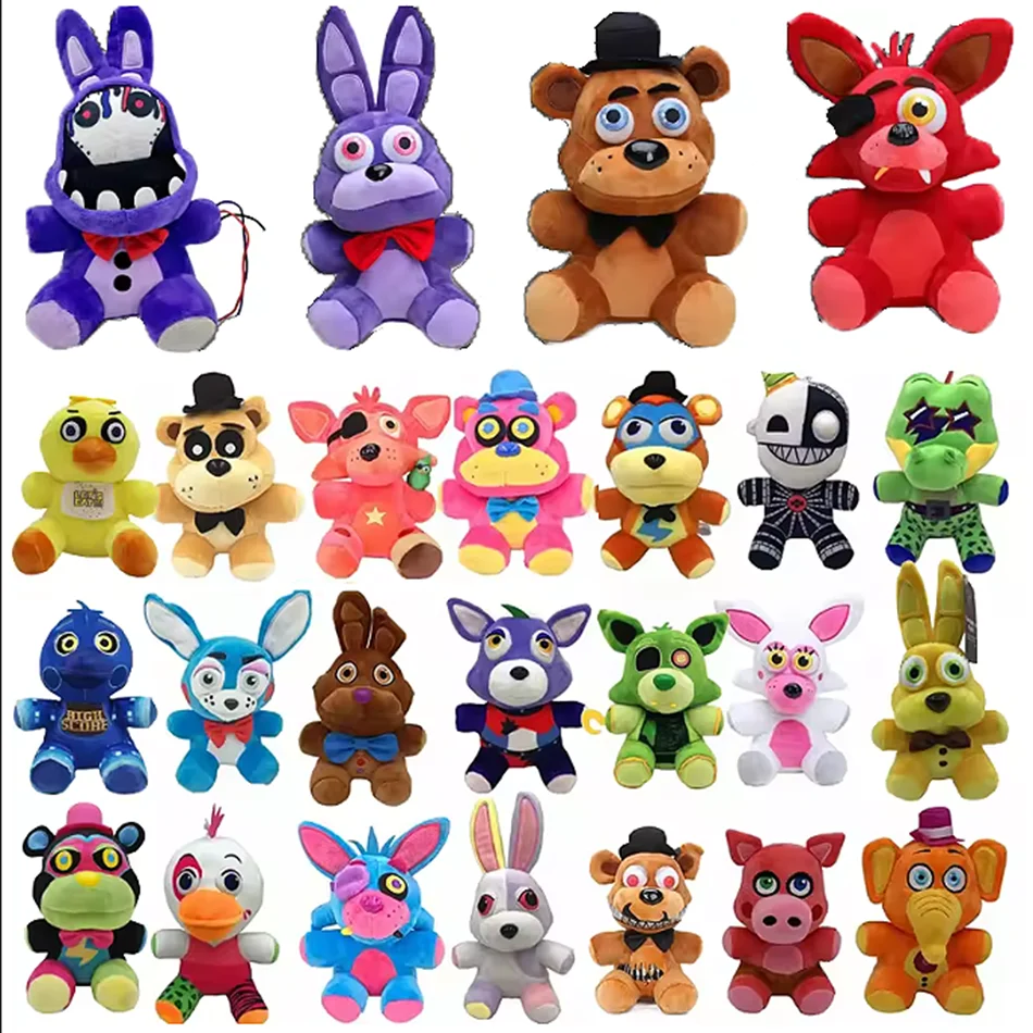 Nieuwe Stijl 18 cm FNAF Knuffels Freddybeer Bonnie Chica Baby Ballora Foxy Pluche Knuffels Pop Geschenken
