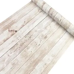 45cm Self-adhesive Home Decorations PVC Wallpaper Vintage Style Wall Stickers Waterproof Modern Simulation Wood Grain
