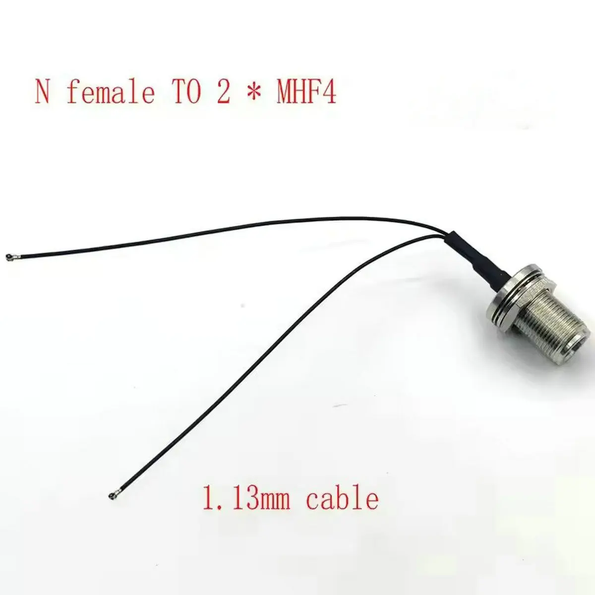 N female TO 2 * MHF4 Plug RF Pigtail Cable 1.13mm