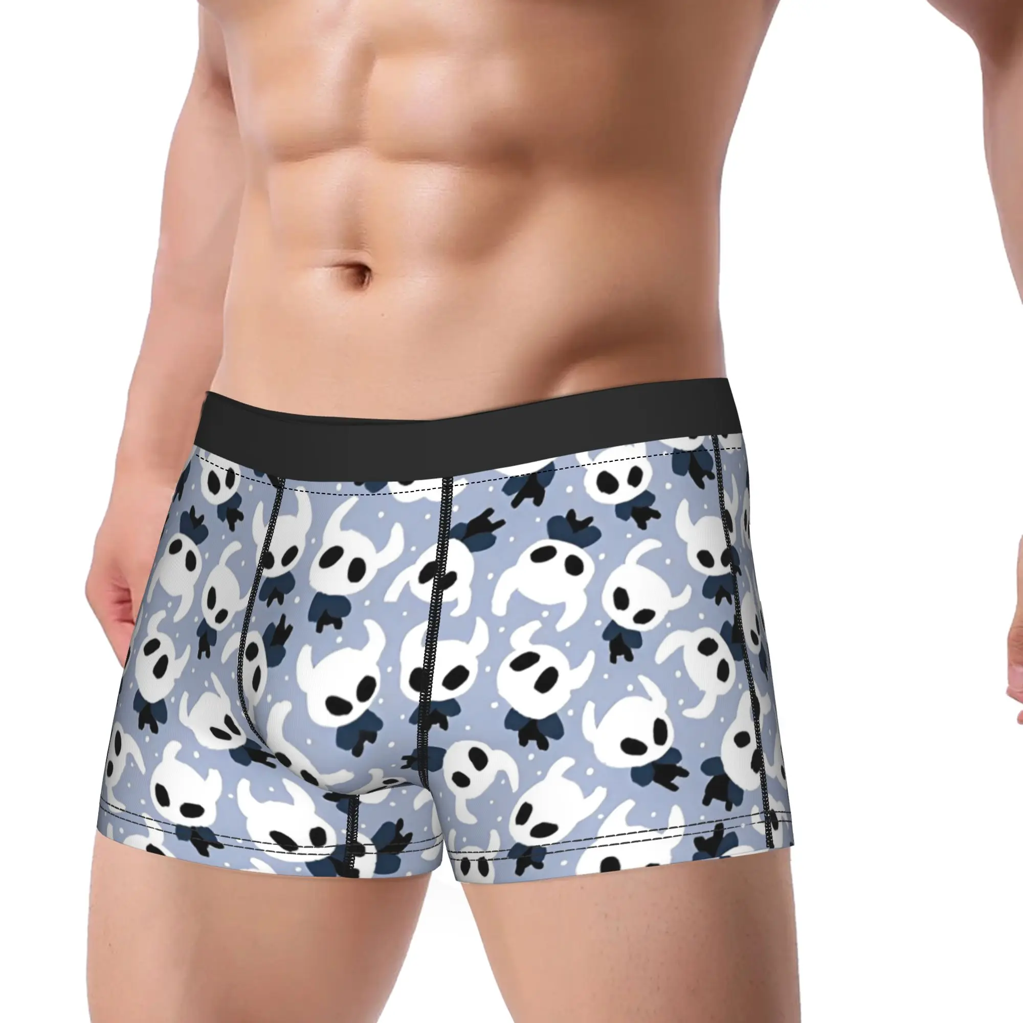 Hollow Knight Cartoon Game Character  Boxer Brief  Underwear Hot Sale Males Breathable Trunk Printed Plus Size Underpants