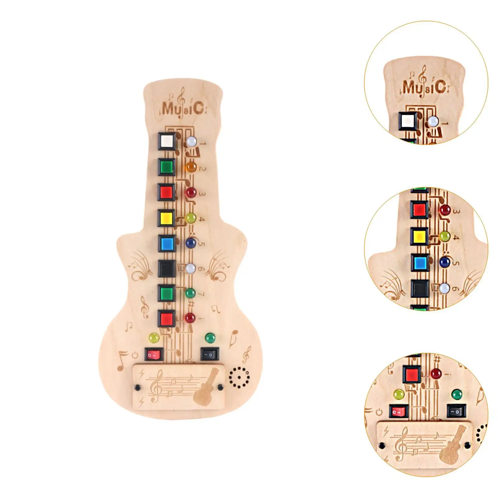 Drewniana gitara Busy Board Zabawka na prezent Zabawka Montessori dla dziewczynek wiek podróży 3+