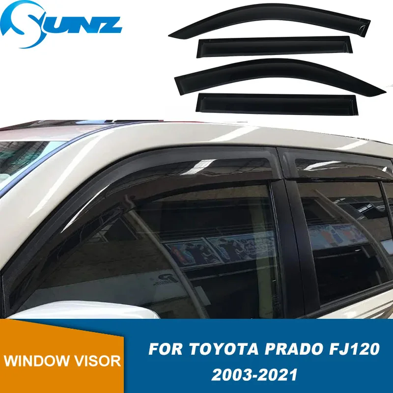 

Side Wind Deflectors For Toyota Prado 120 2003-2021 Land Cruiser Fj120 Car Sun Rain Guard Injections Window Visor Weathershield