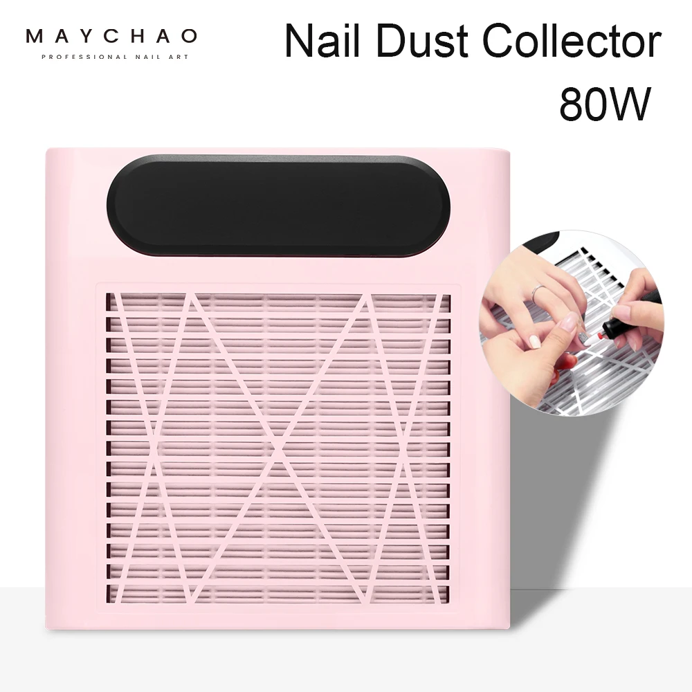 

MAYCHAO 80W Nail Dust Collector Manicure Machine Tool Nail Vacuum Cleaner With Fitter Nail Dust Fan For Manicure Salon Equipment