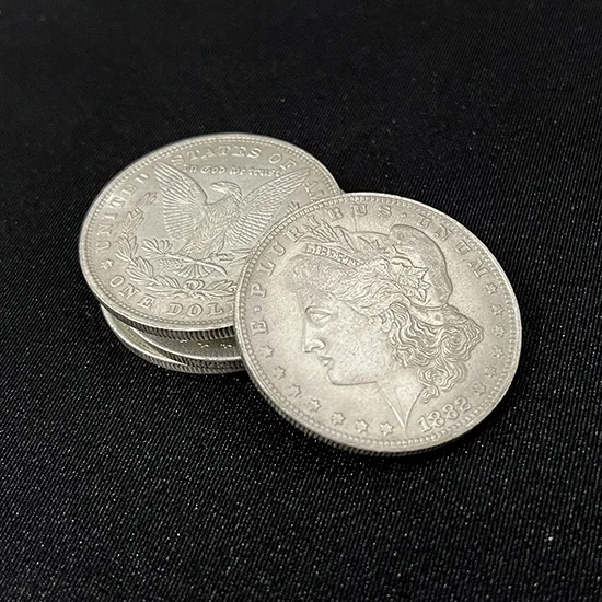 5pcs Cupronickel Morgan Dollar Magic Tricks Coin Appear Vanish Close Up Magic Magia Street Magicians Prop Accessory Copy Coin