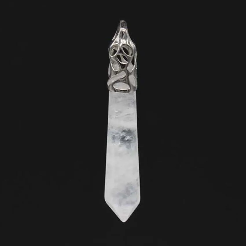 Healing Crystal Pendulums For Dowsing Divination Natural Amethyst Quartz Lapis Lazuli Hexagon Stone Pendulum Pendule Pendant
