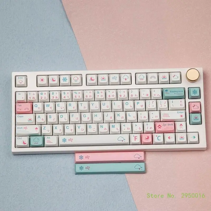 Keycaps 133PCS Minimalist White Keycaps XDA Profile Japanese Keycap DyeSubbed Thick PBT for Gaming Mechanical Keyboard