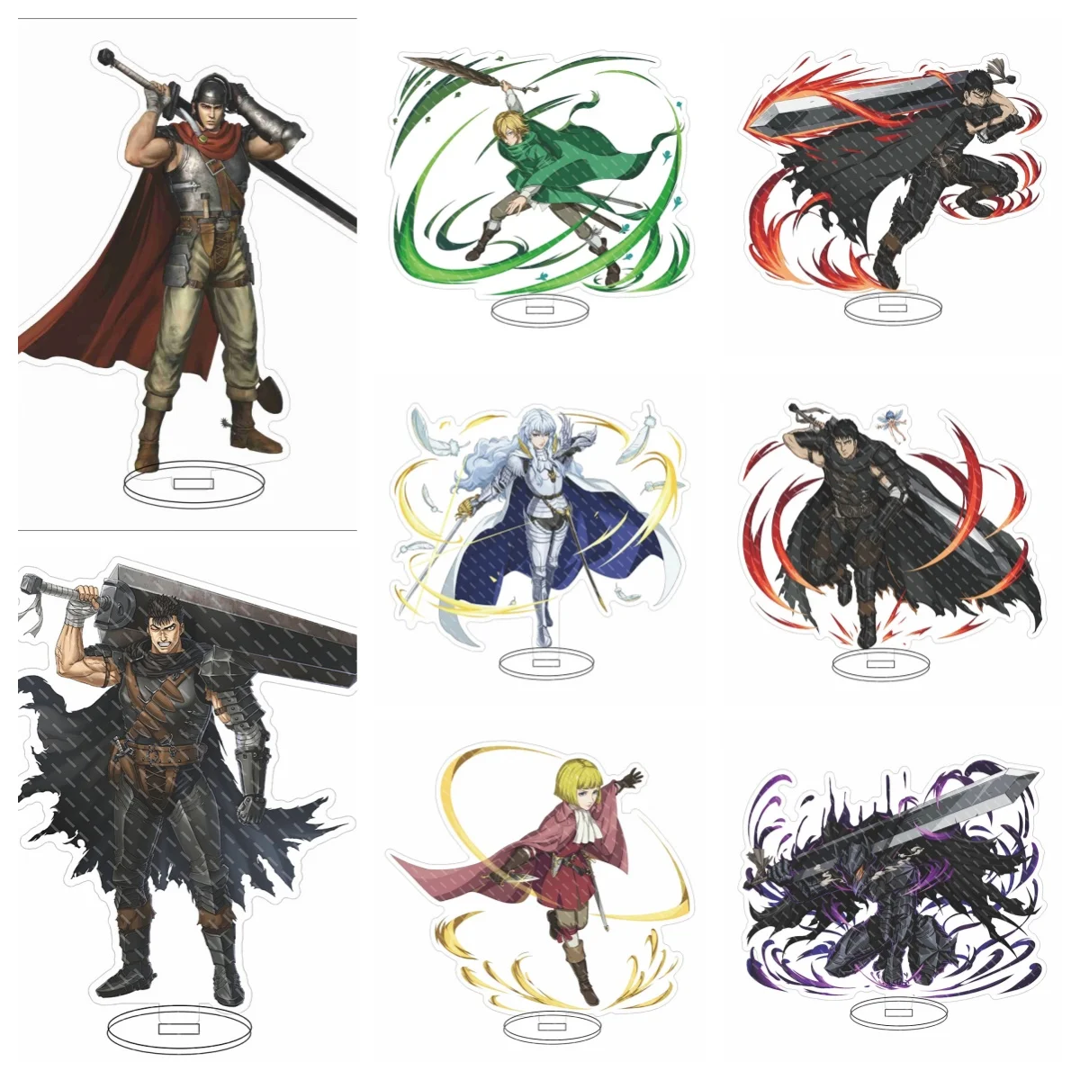 Anime Berserk Acrylic Stand Model Figure Cosplay Plate Holder Topper Birthday Fans Popular Desk Decor Plate Boys Girls Gift