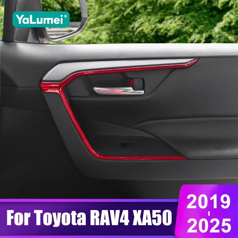 Für Toyota RAV4 XA50 2019 2020 2021 2022 2023 2024 2025 Hybrid Auto Türarmlehnen-Dekorabdeckung Innenausstattung Upgrade-Zubehör