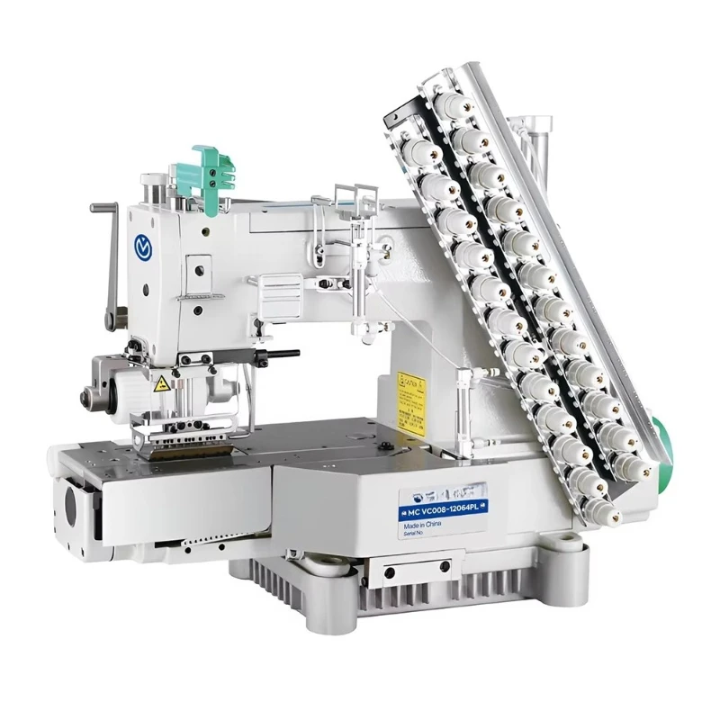 

VC008-12064PL Цилиндрическая кровать 12-игольная многоигольная швейная машина для наклеивания декоративной ленты на спортивной одежде