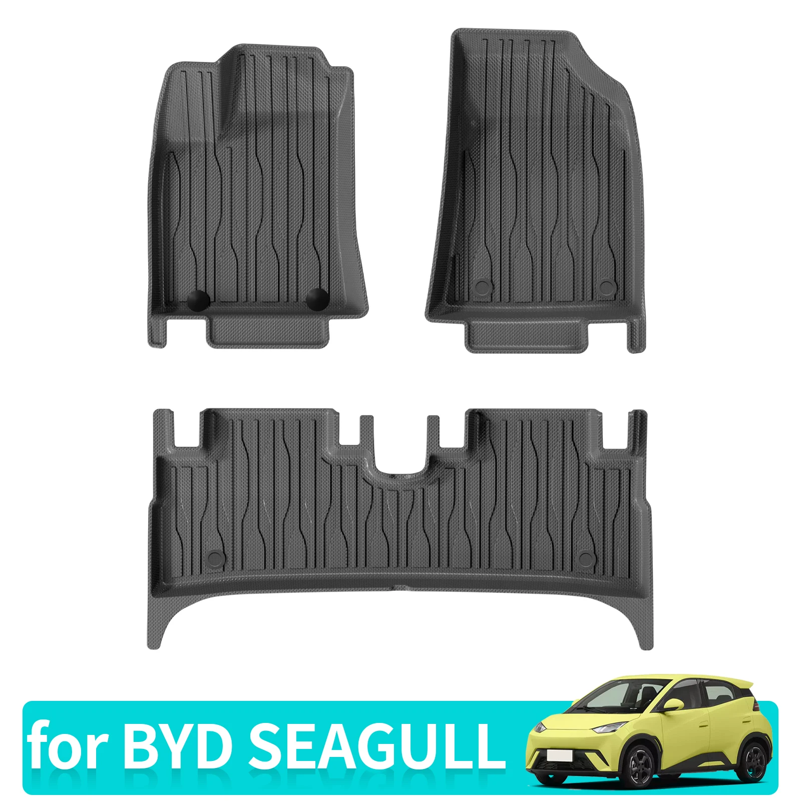 

TPE 3D Floor Mats Trunk Pad for BYD SEAGULL All-Weather Anti-Slip Waterproof Accessories Left Hand Driving