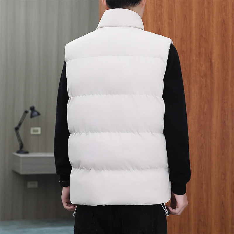 High-end down cotton double-sided vest jacket for men autumn and winter hot sale fashion casual comfortable sleeveless jacket