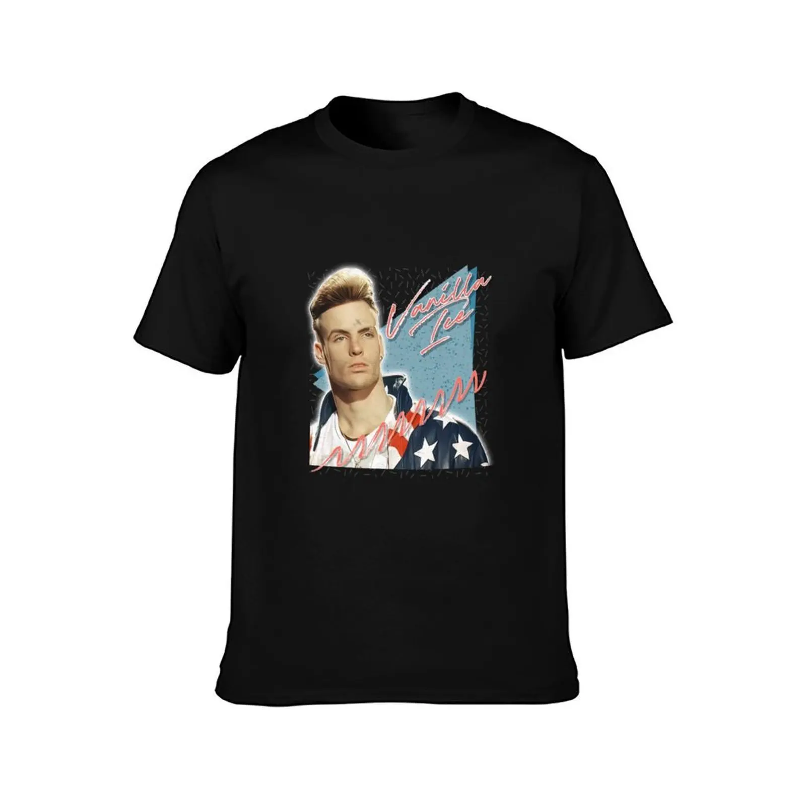 Vanilla Ice T-Shirt, Summer Casual Cotton Tee, Oversized Streetwear Tops, Vintage Graphic Print, Loose Fit Short Sleeve