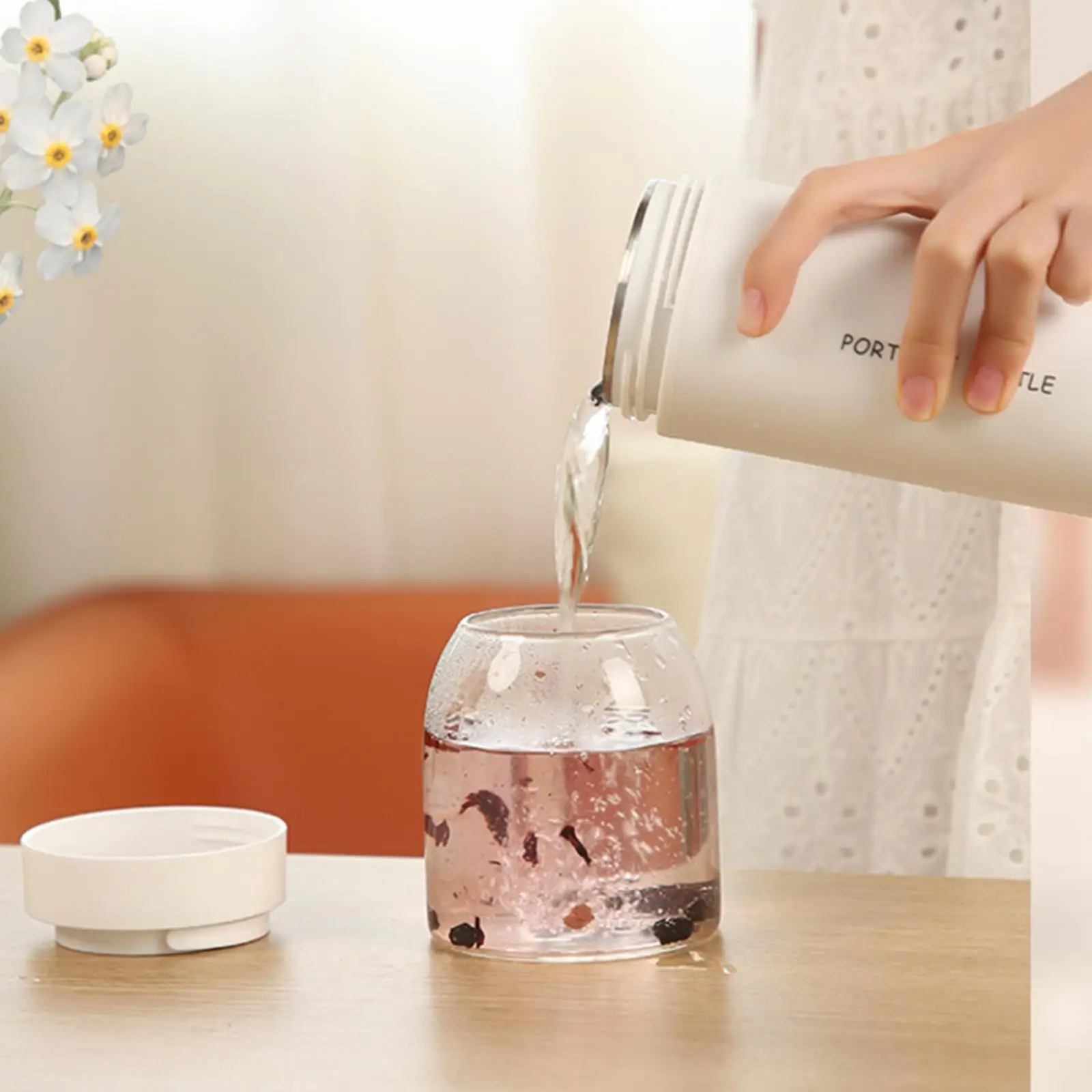 Portable Electric Kettle 4 Adjustable Temps 500ml Stainless Steel Electric Tea Coffee Kettle Water Boiler for Travel Outdoor