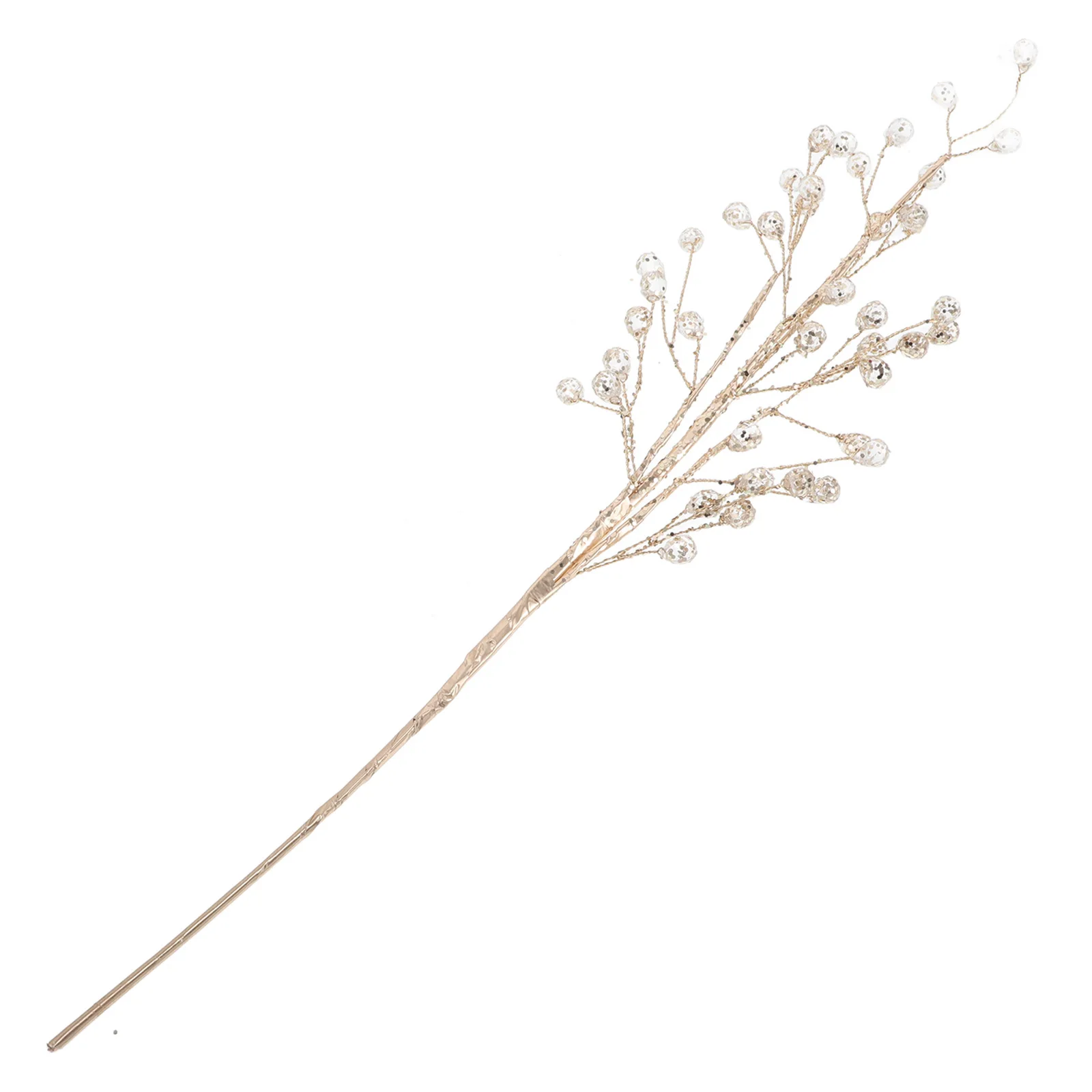 

Christmas Tree Plug Branch Acrylic Bead Drop Holiday Window Display Artificial Branch For Festive Bouquets Table