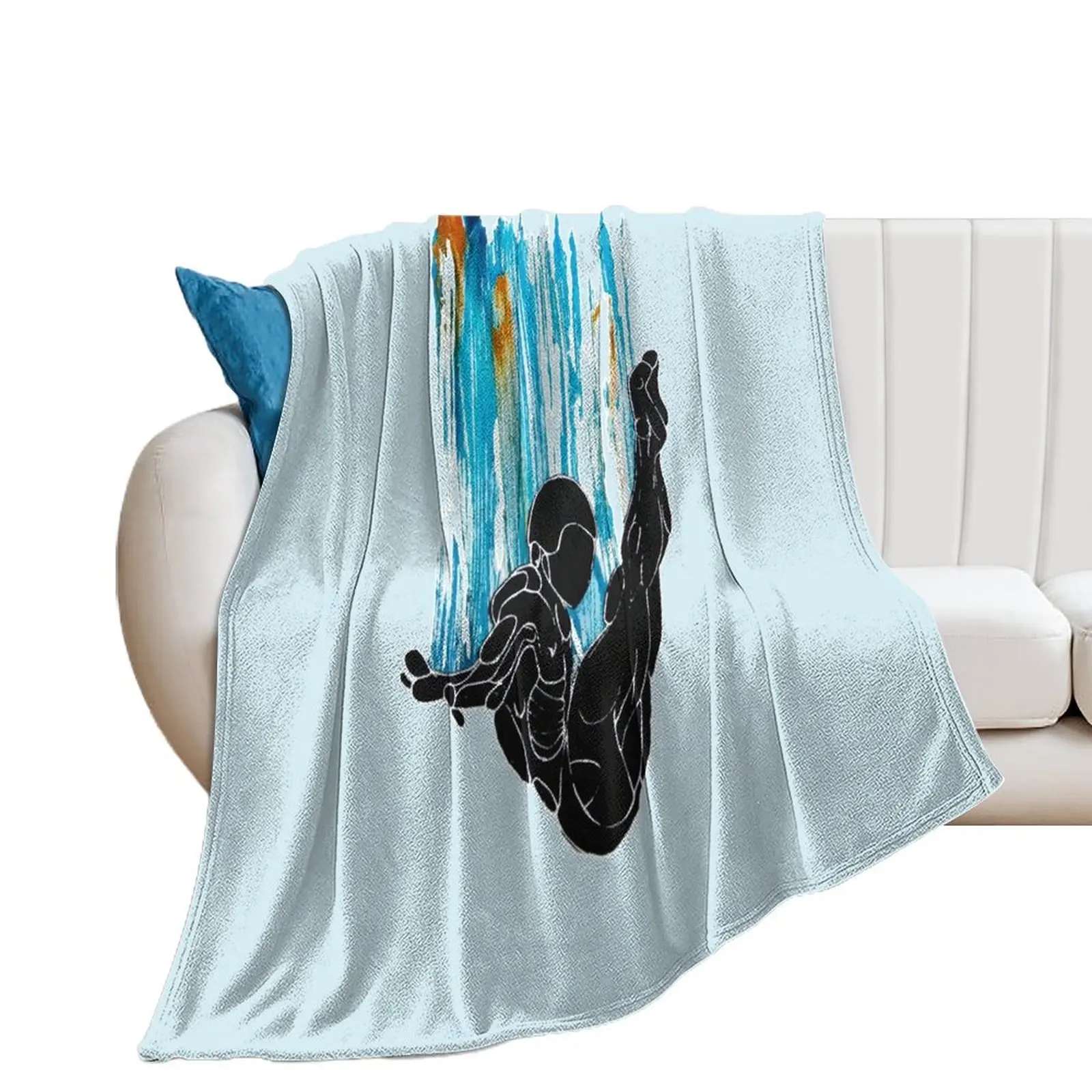 Platform Diving Springboard Diver Throw Blanket Heavy Decorative Sofas Blankets