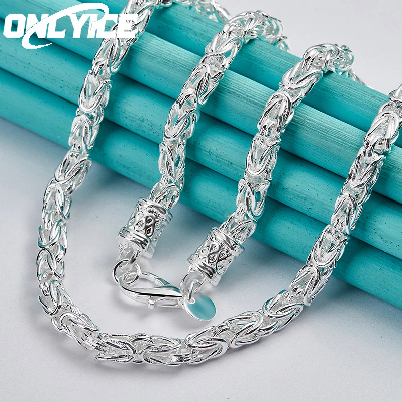 925 Sterling Silver 20 Inch 7mm Faucet Chain Necklace for Man Woman Jewelry Fashion Wedding Party Classical Accessories