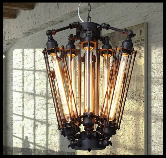 Luces Abajur, 8 Uds., E27, T30, bombillas Edison, candelabros Art Deco, lámparas de lujo creativas grandes y modernas de color negro