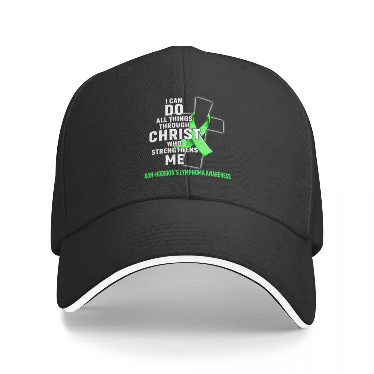 I Can Do All Things Through Christ Who Strengthens Me Non-Hodgkin's Lymphoma Awareness Baseball Cap