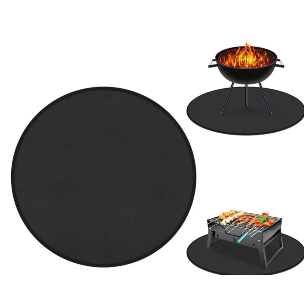 24/30/36 Inch Heat-Insulating And Flame-Retardant Barbecue Fireproof Mat Portable Kitchen Tools For Outdoor Tool Accessory