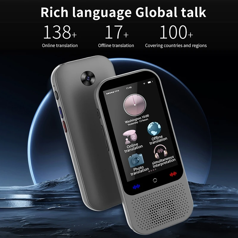 S80 Pro Portable Language Translator Device with 138 Languages Voice Translating 16 Offline Translation ChatGPT Function