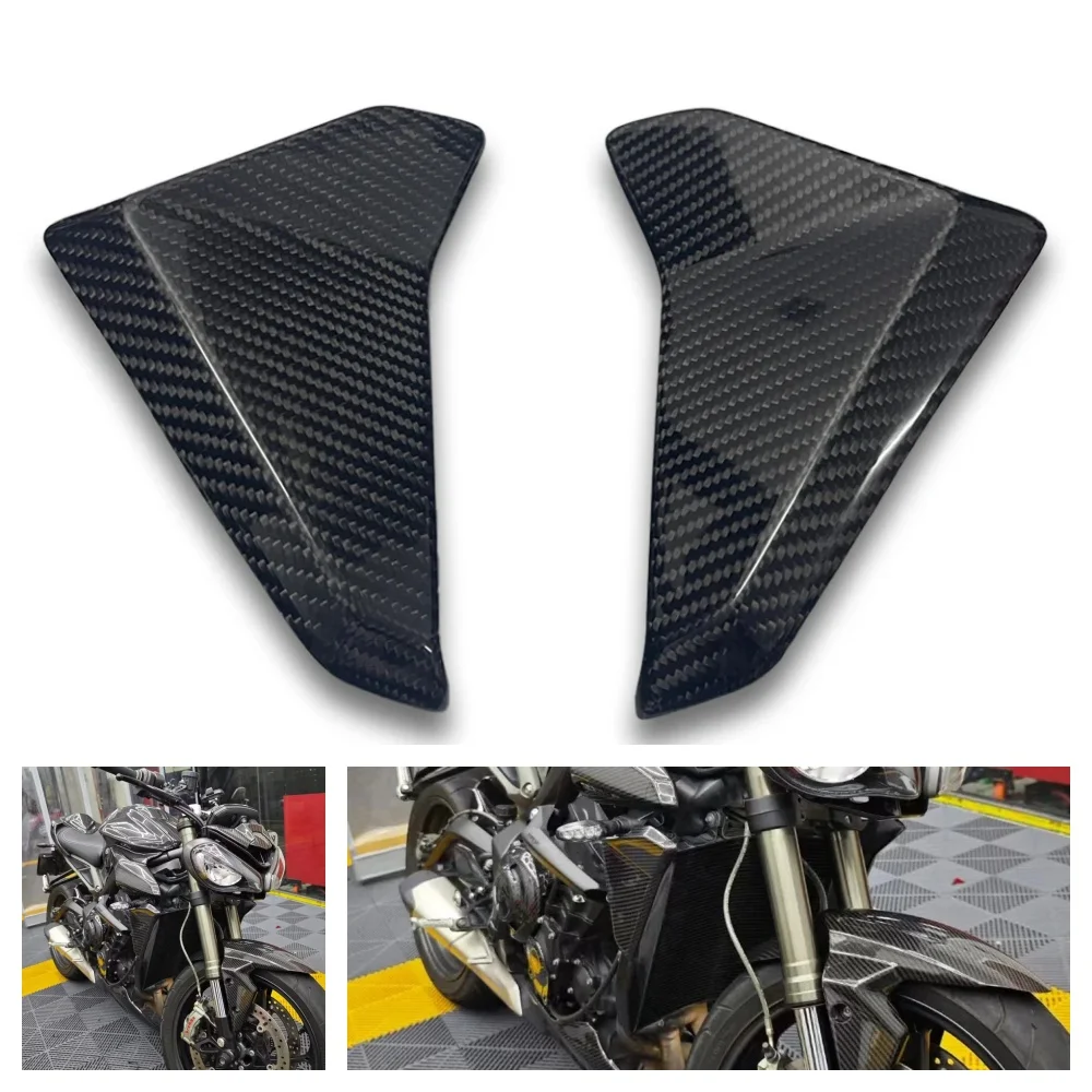 For Triumph Street Triple 765 S R RS 2023 2025 2024 Carbon Fiber Motorcycle Fairing Outer Radiater Covers Side Panels Decorative