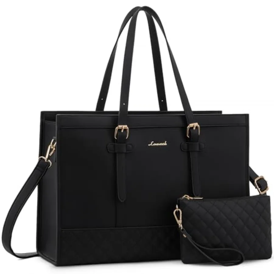 

Женская сумка-тоут для ноутбука из водонепроницаемой искусственной кожи, вместительная деловая сумка для работы и офиса