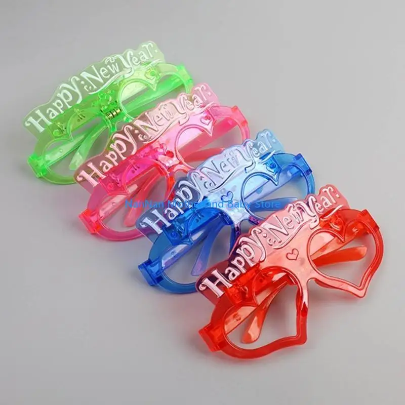 LED New Year Glasses Carnival Crannival Classes Propography Propin for البالغين المراهقين