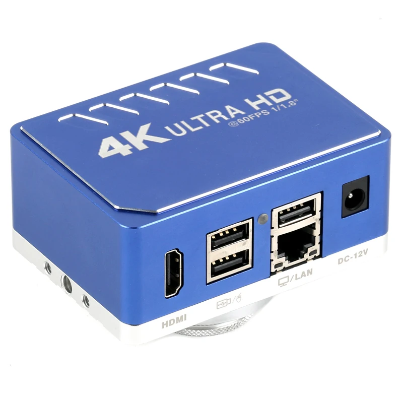 10X Zoom 4K UHD HDMI USB LAN TV PC PCB Repair Microscopy Measurement Industrial Camera C Mount Digital Video Microscope Camera
