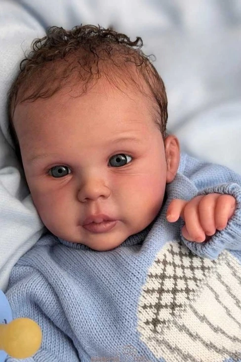 NPK 19''고품질 신선한 색상 미완성 도색되지 않은 DIY 부품 천 몸체가 있는 리본 로베르토 무작위 눈 수집용 아트 인형