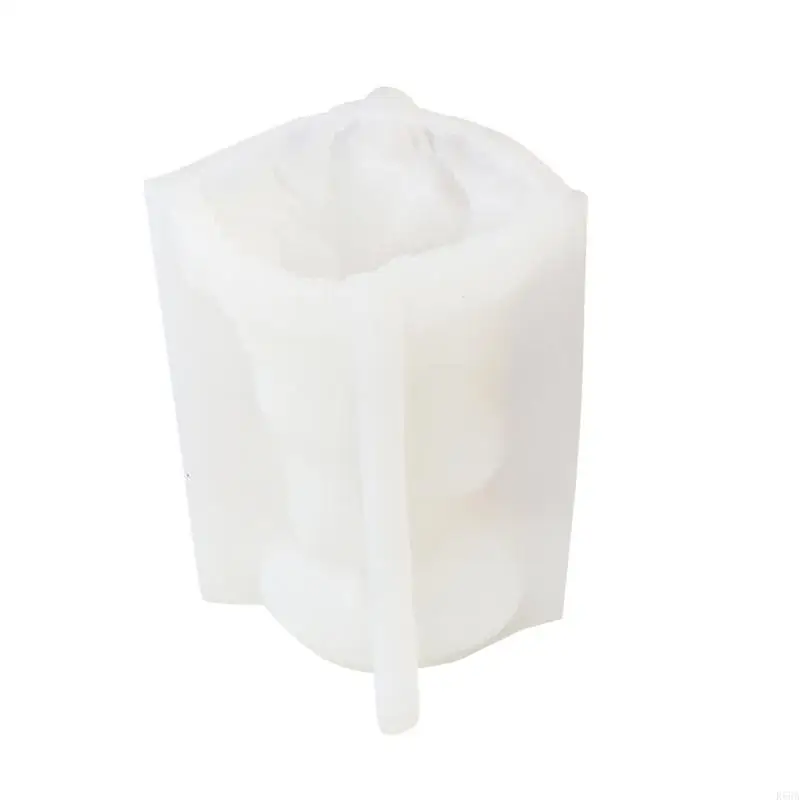 

R66A Mold Tree Stump Mother Child Bear Statue Plaster Resin Decorations DIY