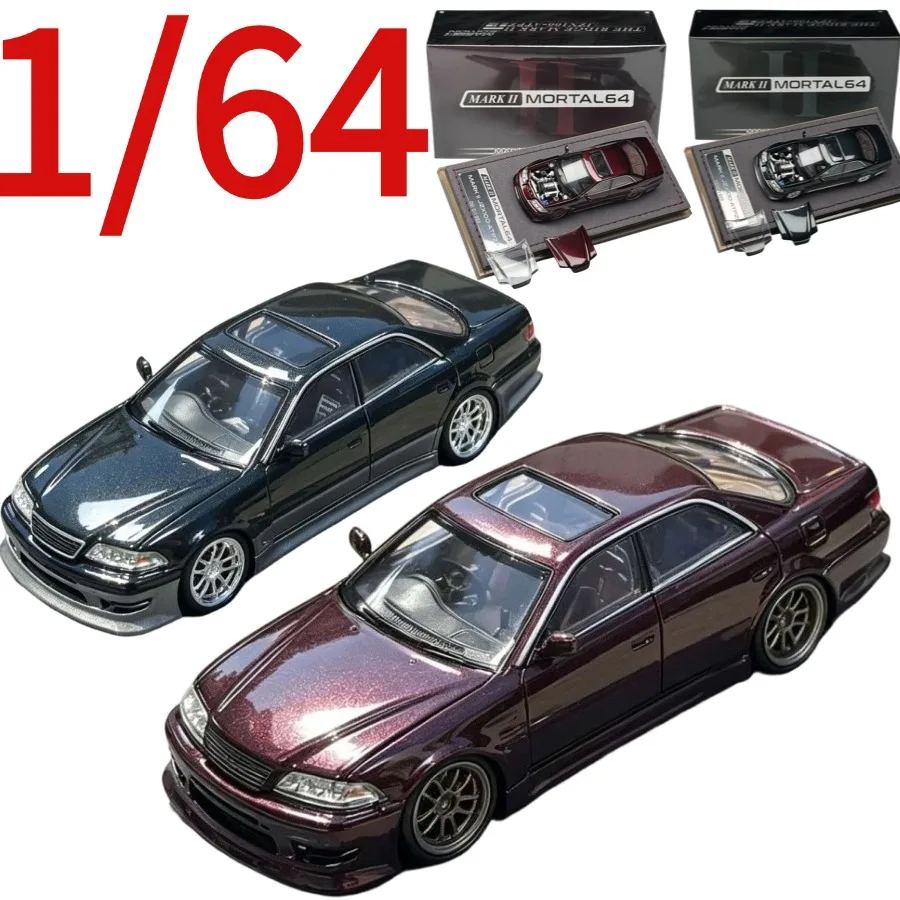 mortal-modellino-auto-in-metallo-pressofuso-1-64-toyota-mark-ii-jzx100-con-cofano-apribile-magnetico-veicoli-giocattolo-toyota-modellini-auto-da-collezione-giocattoli