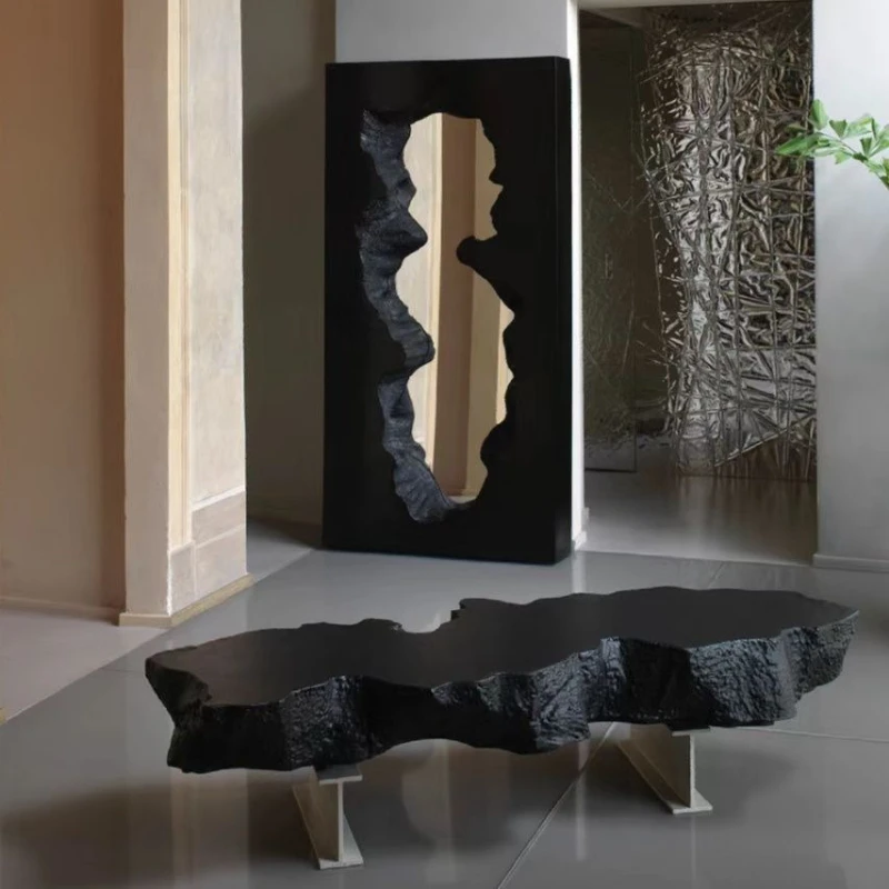 

Italian high-quality broken mirror fiberglass injection molding ornament simple modern full-body mirror ins bedroom trendy play